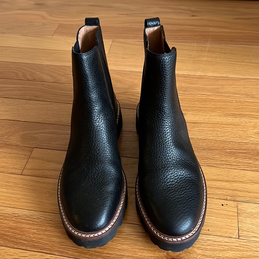 Madewell Citywalk Lugsole Black Leather Chelsea Boot